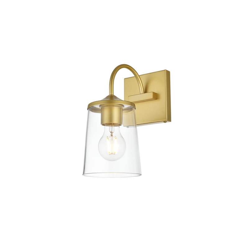 Lumière de meuble-lavabo à intensité variable, Laiton, Une lumière, H 10 po x l 5 po x P 5 po