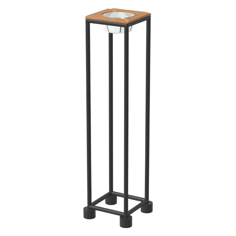 Holmestrand End Table, Matte Black, Natural Cherry