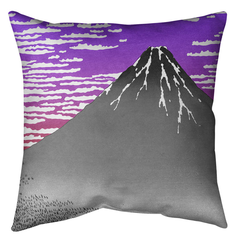 Coussin de sol matinal fin, 36 po x 36 po, Mauve / ciel rose