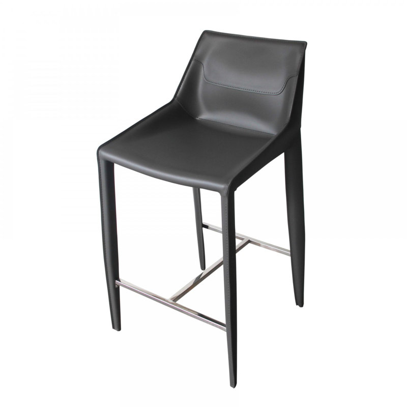 Tabouret de comptoir de 26 po Kenyae, Gris clair