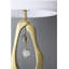Lampe de table en forme de géode dorée D16 x 27,5 po avec abat-jour tambour blanc (assemblage de l'abat-jour requis)