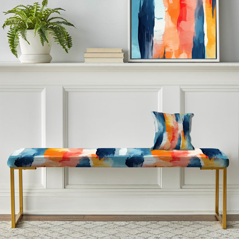 Banc rayé bleu artistique rayé Explosion