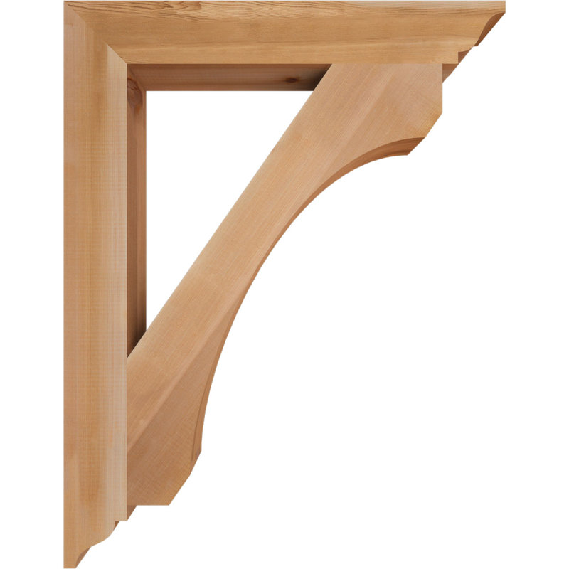 BKTLEC01 H 5.5'' W x 40'' D Wood Bracket/Corbel, Western Red Cedar (Smooth), 36"H x 3.5"W x 28"D