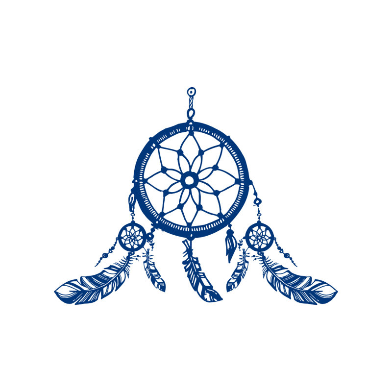 Décalcomanie murale dreamcatcher, Bleu