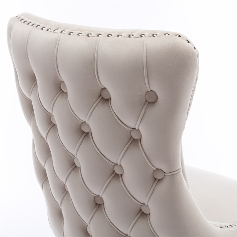 Chaise de salle à manger, Beige, Brun
