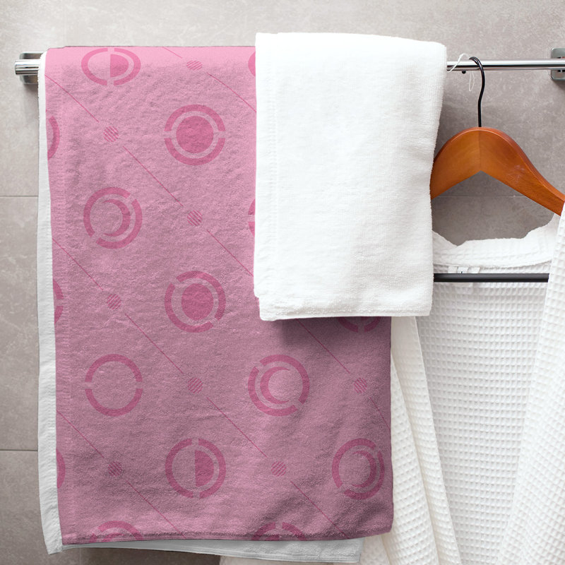 Serviette de bain Classic, Rose foncé / rose clair