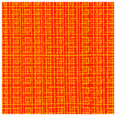 Red Yellow Geometric Lines Comforter