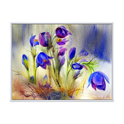 «Beautiful Blue Spring Flowers», reproduction de cadre photo sur toile