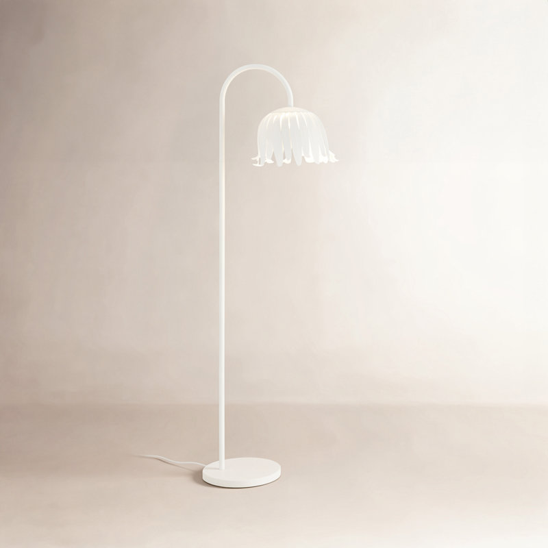 Lampe sur pied arquée 60 po Avdhésh, Blanc