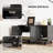Cat Litter Box Enclosure Cat House End Table with Scratcher, Black