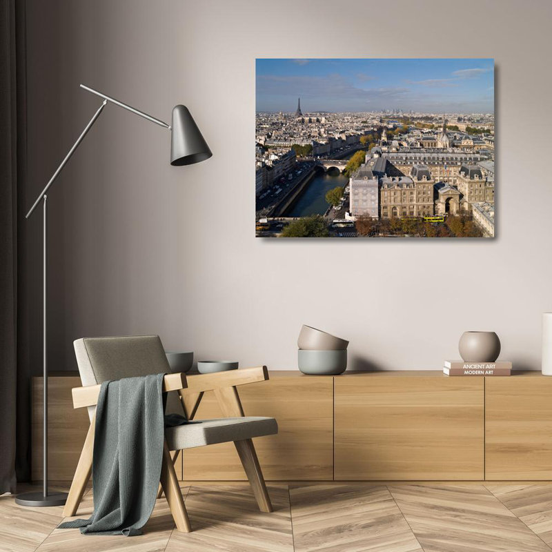 Paysage urbain de Paris, France, H 18 po x l 24 po