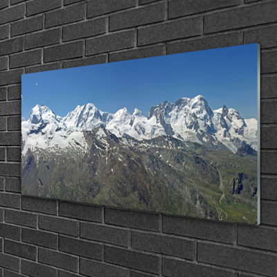 Landscape Mountains - Unframed Photograph on Glass