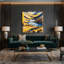 Aquarelle, paysage 43, art mural sur toile brune-1035906305