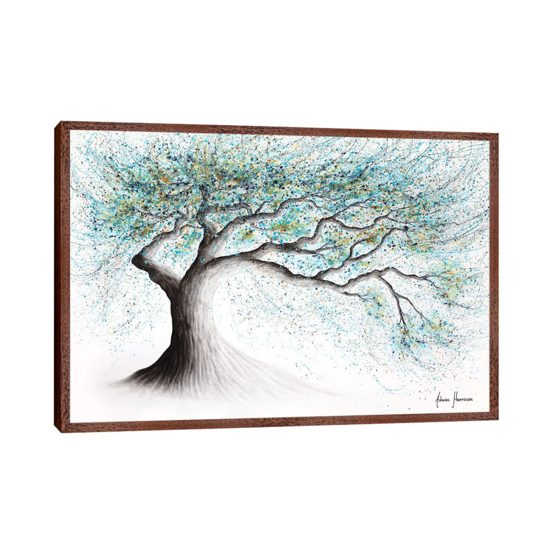 Lucent Lake Tree by Ashvin Harrison - Print on Canvas, Classic Brown Wood Framed, 152.5 cm H x 101.5 cm W