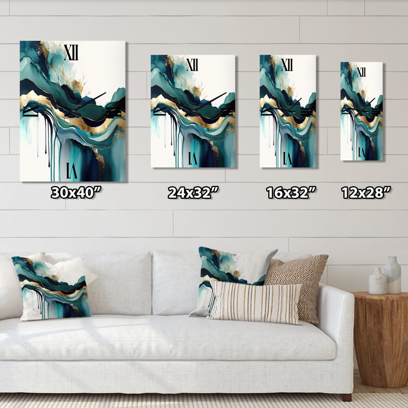 Abstract Expression IV - Horloges murales modernes, H 40 po x l 30 po