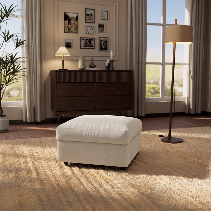 Canapé modulaire avec rangement 29 po, Chenille beige