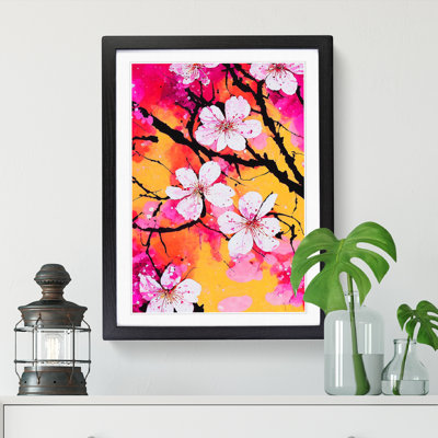 Cherry Blossom Tree Splatter Vol.5 1 Piece Single Picture Frame Wall Art