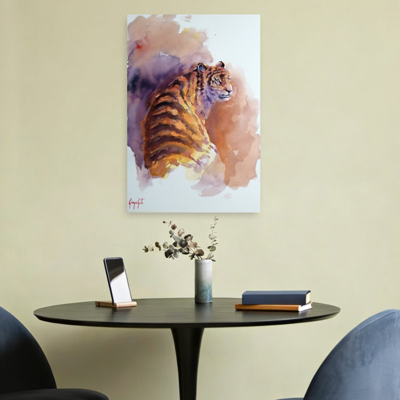 Tigre 6, impression d'art mural contemporain, 24" H x 16" W