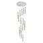 H132 po Lustre en cristal moderne à 16 lumières Sliver pour vestibule 2700k-6000k