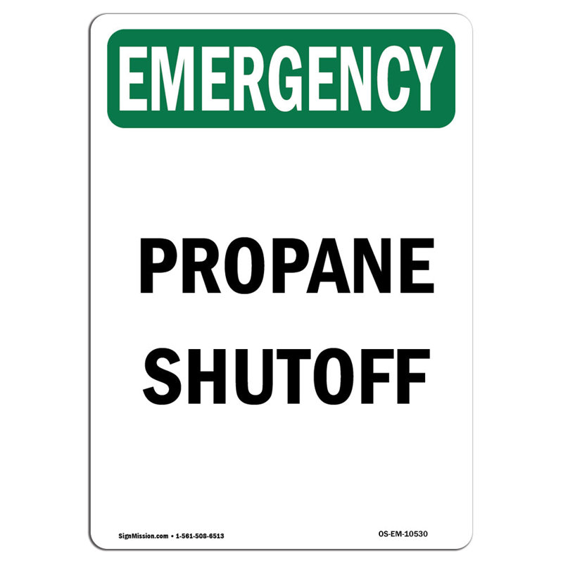 Panneau de propane en aluminium 12 x 18, H 24 po x l 18 po x P 0,1 po