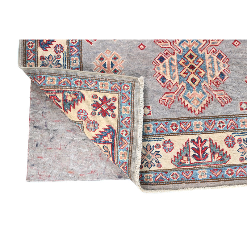 Tapis oriental moderne unique gris clair 4 x 6 One-of-a-Kind