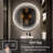 Frameless Round LED Smart Mirror With Laser Engraving Pattern