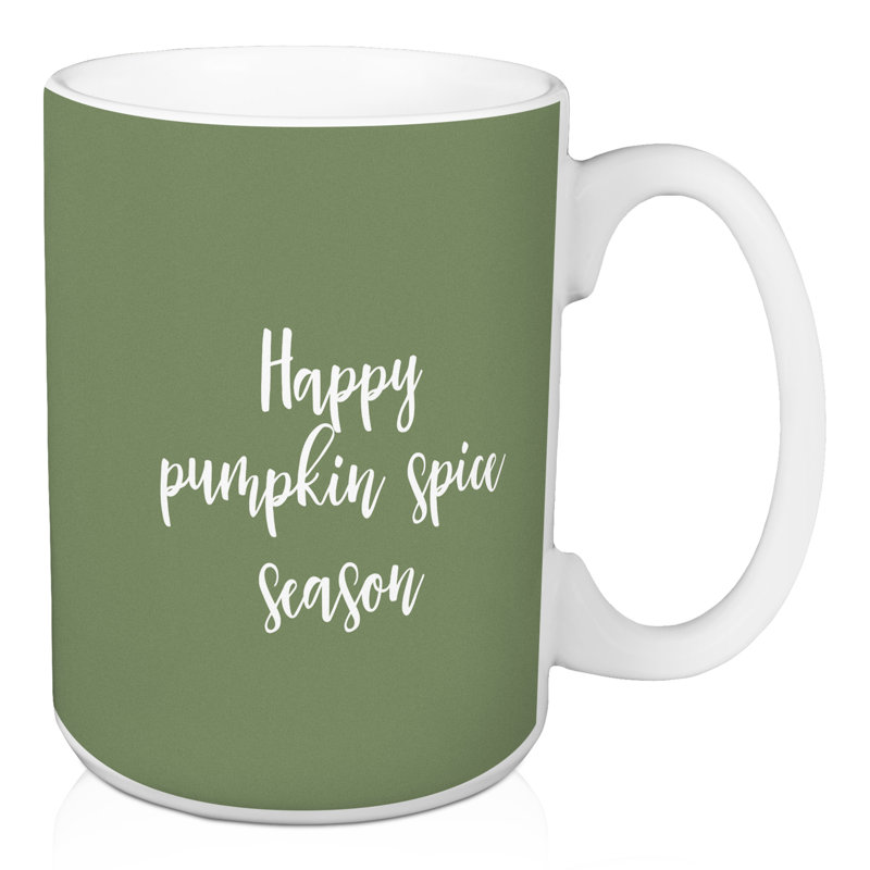 Grande tasse à café joyeuse citrouille Juba, Vert