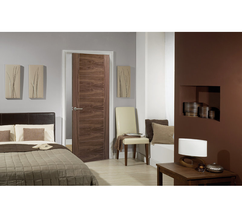 Vancouver 5P Walnut Internal Fire Door, 198.1 cm H x 76.2 cm W x 4.4 cm D