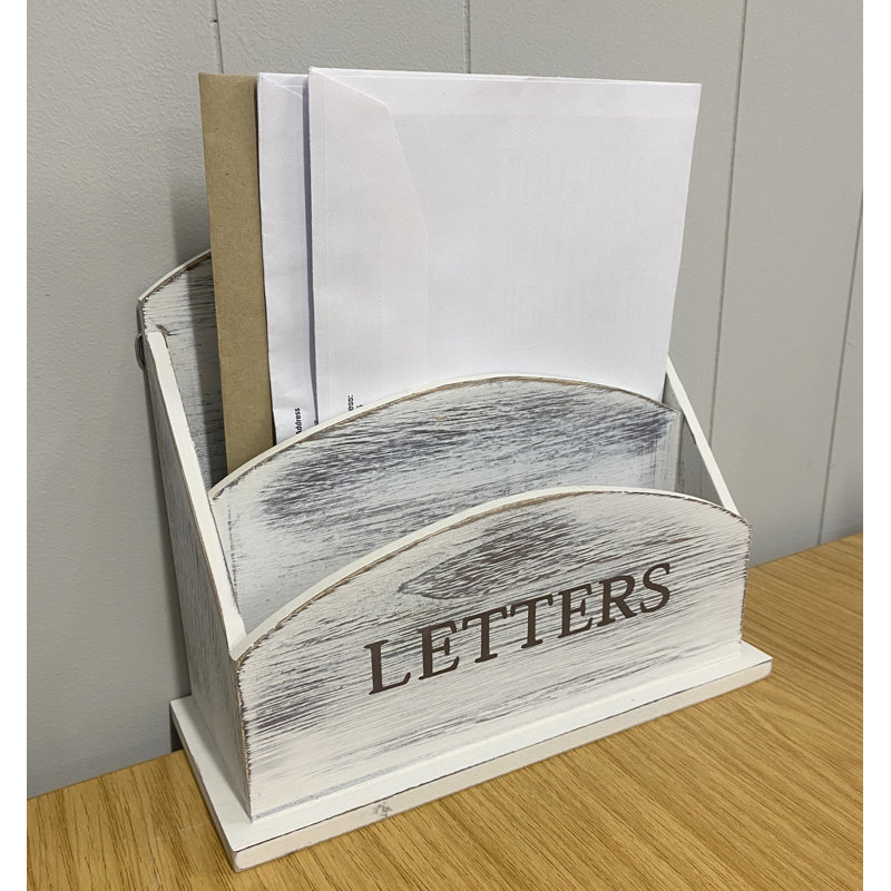 Schank Wood File Organiser, White