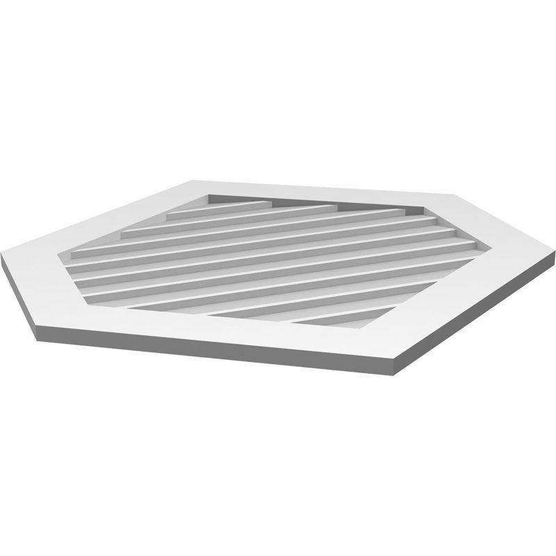 Ventilé vertical à pignon vertical en uréthane 8/12, H 1 po x l 34 po x L 36 po