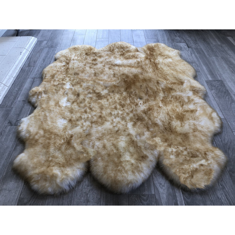 Tapis beige Wicklund, Nouveauté 6 pi x 6 pi