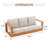 Outdoor Eucalyptus Patio Sofa With Cushions