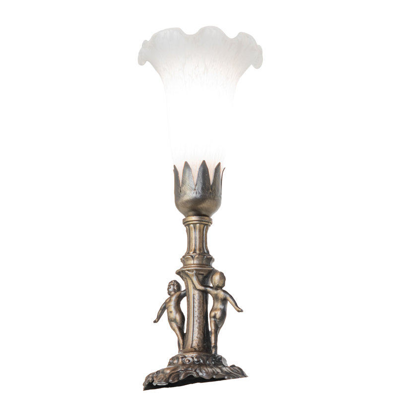 Mini lampe l 11 po Tiffany Pond, Blanc