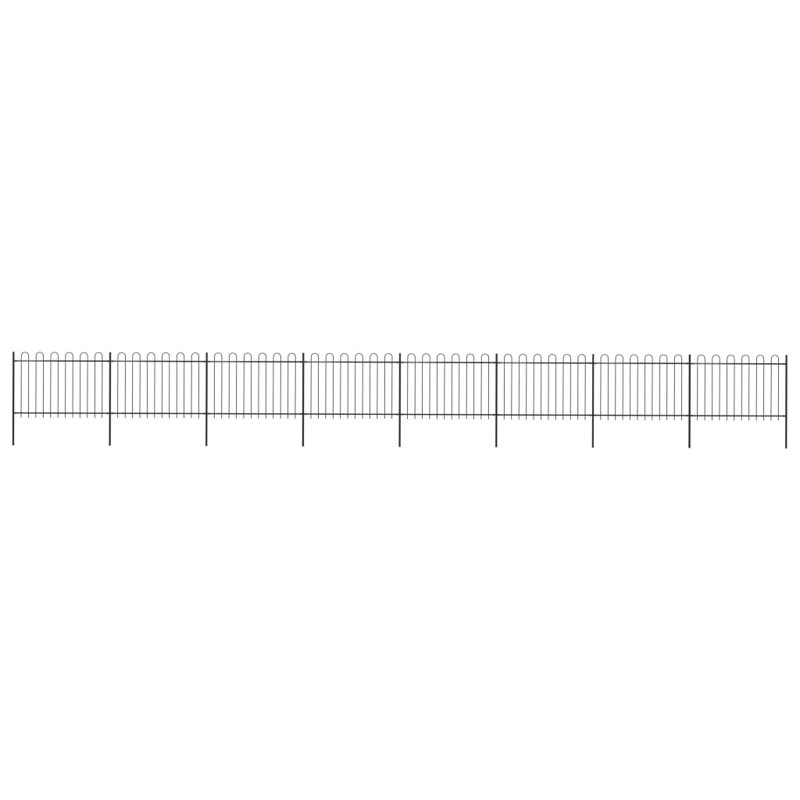 Angelena Black Metal Fence Panels Included, 170cm H x 1360cm W x 2cm D