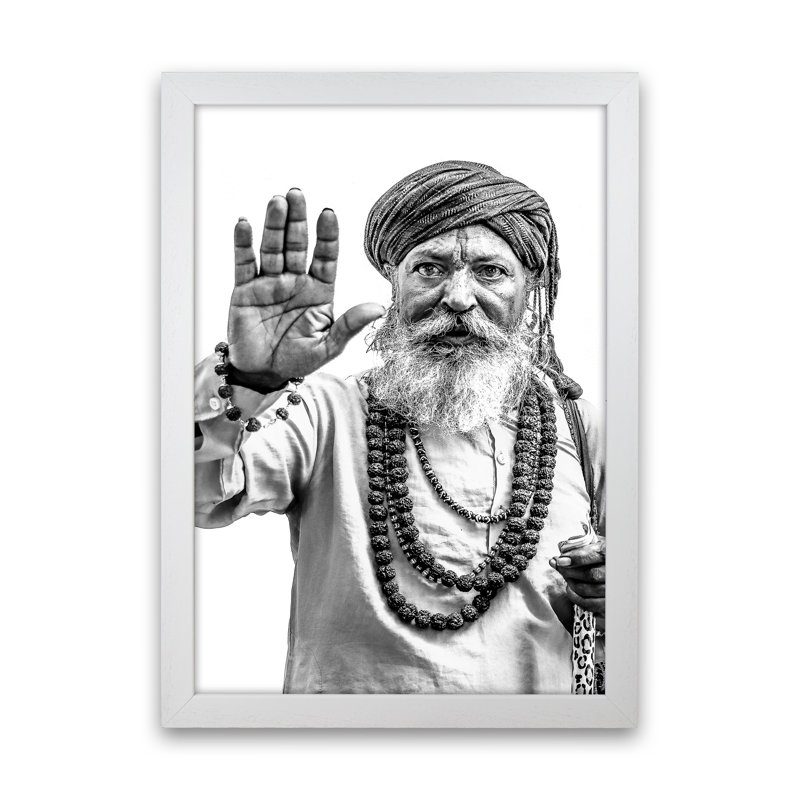Portrait II by Victoria Frost - Print, 63cm H x 46cm W x 3cm D, White Framed