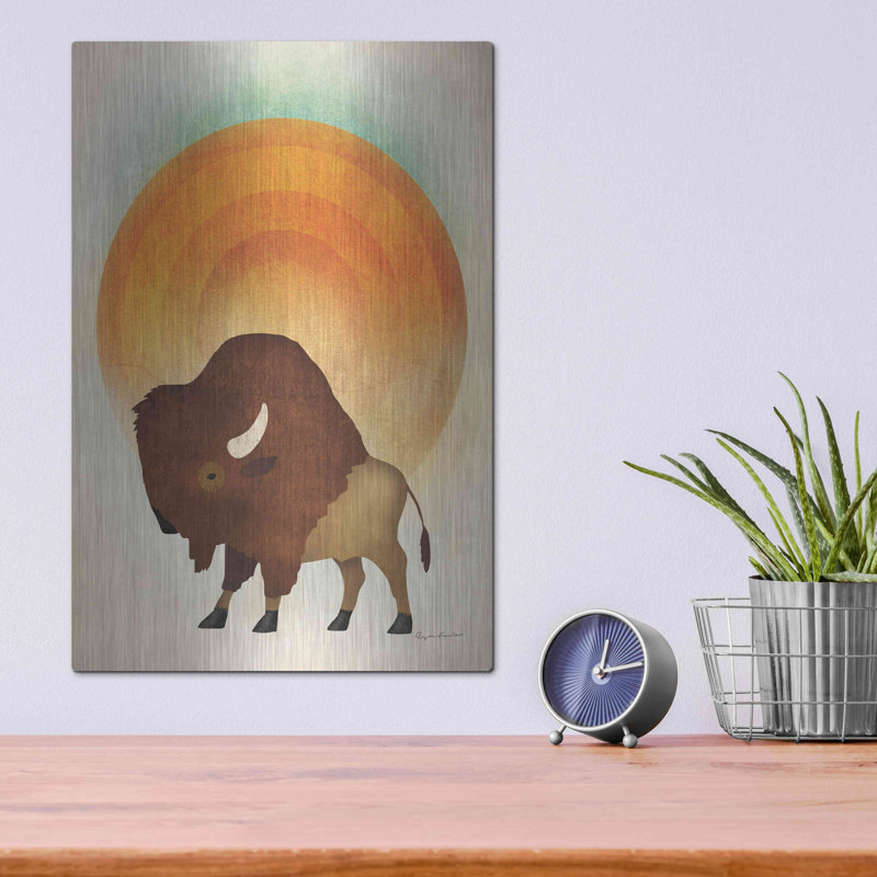 «Blazing Sun Bison» par Ryan Fowler, H 16 po x l 12 po