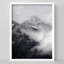 Noir et blanc, forêt de montagne, horizon nuageux, nature, petit décor, œuvre d'art moderne-101376614-101376612