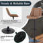 Swivel Upholstered Adjustable Height Counter Stool with Metal Frame-97865843