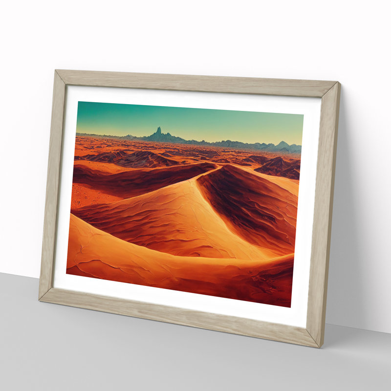 Unforgettable Desert - Framed Print, 25cm H x 34cm W x 2cm D, Oak