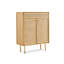 Rangement pour chaussures en bois massif Burlywood