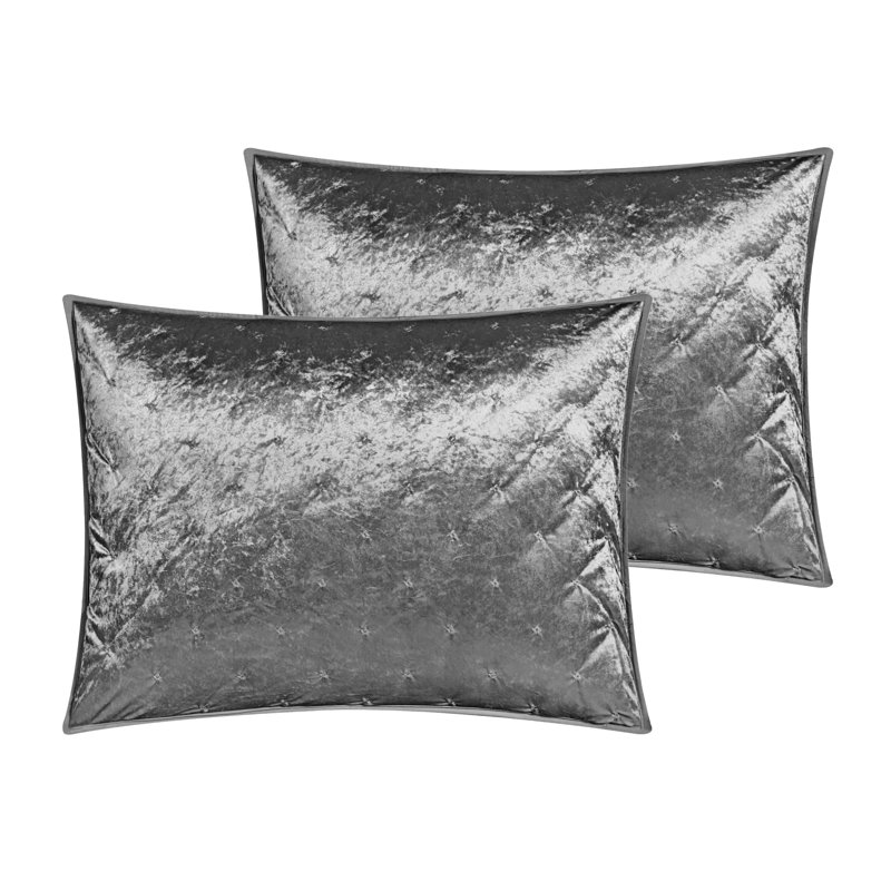Ensemble d'édredon en duvet lavable gris 220 fils