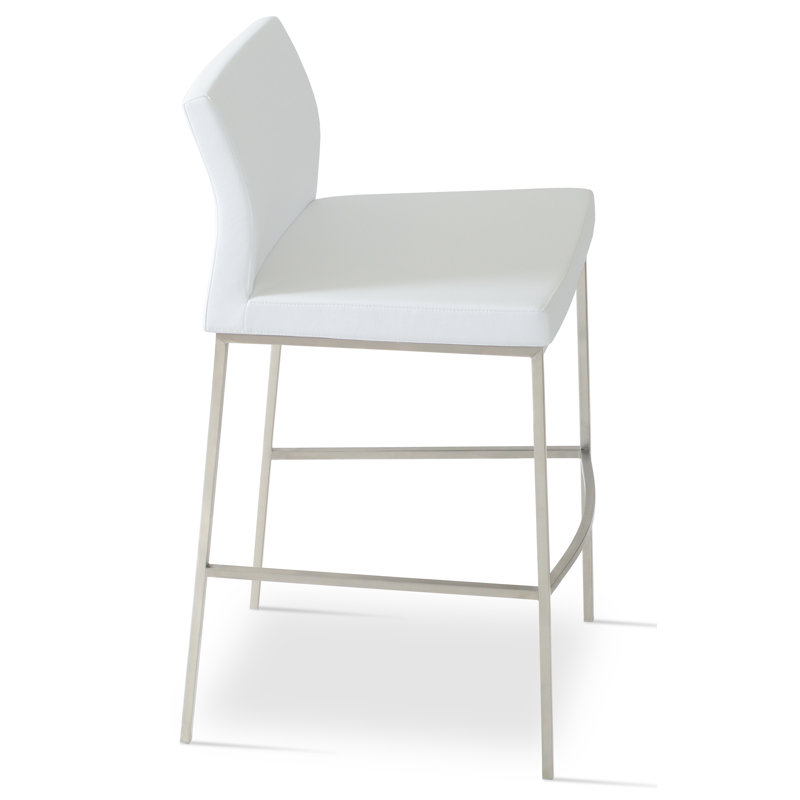 Tabouret de bar 29 po Pasha, Blanc