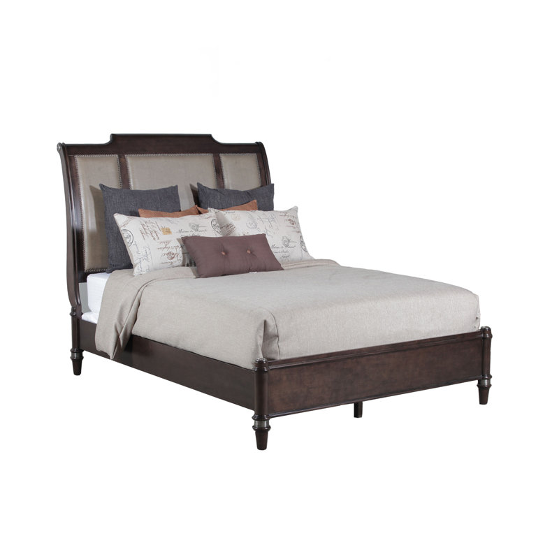 Drumraymond Vegan Leather Sleigh Bed