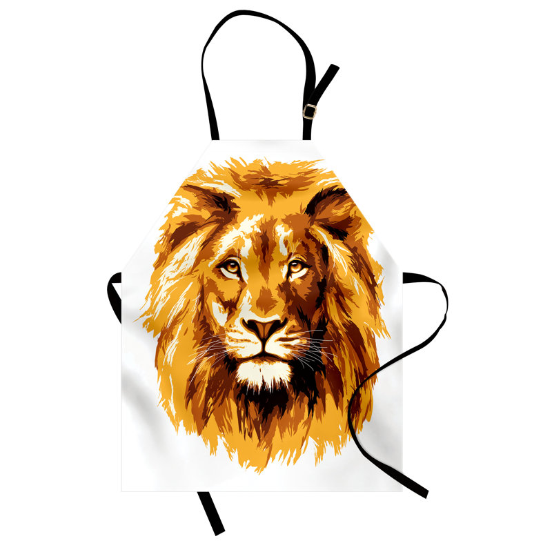 Tablier de préparation pour savourer Savannah, cuisine, jardinage, taille adulte, orange et blanc