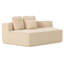 Chaises d'appoint douillettes douillettes en molleton, canapé modulaire en tissu pour espaces de vie compacts