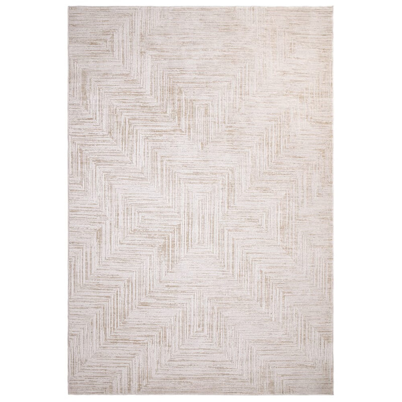 Bezore Geo Beige Area Rug, Rectangle 200 x 300 cm