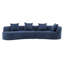 Canapé modulaire courbé de 126 po (bleu marine - mousse pleine D28)-447503193-447503192