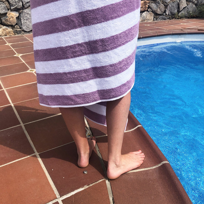 Arkwright California Cabana 100% Cotton 30x70 Beach Towel (Pack of 4), Lavender