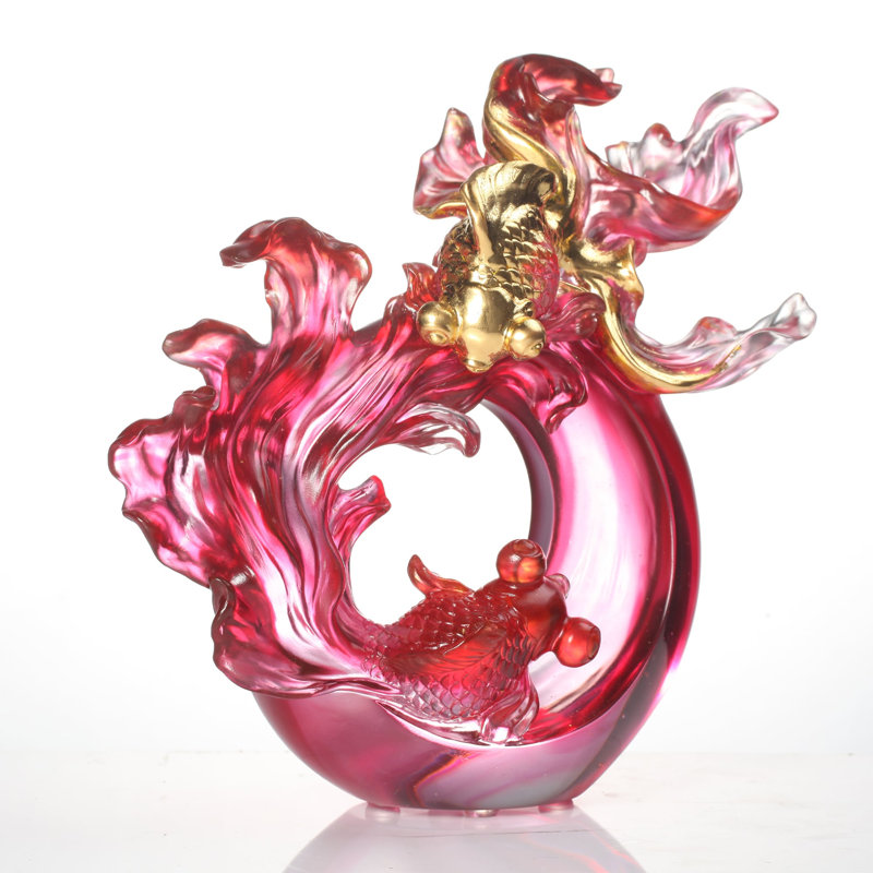 LIULI Crystal, Goldfish Sculpture | In Fulfillment