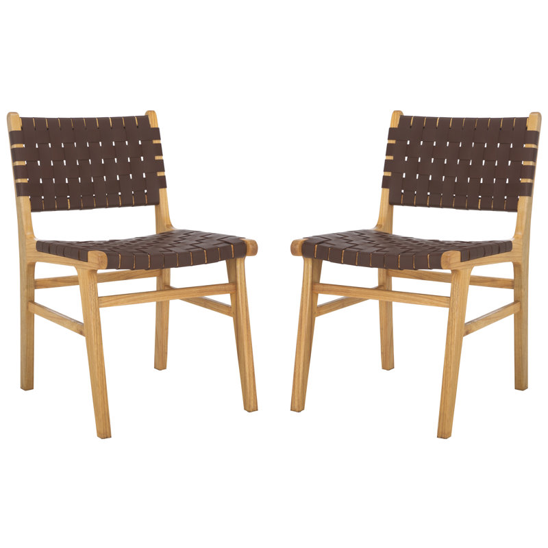 Chaise d'appoint en cuir Alston, Cognac / naturel